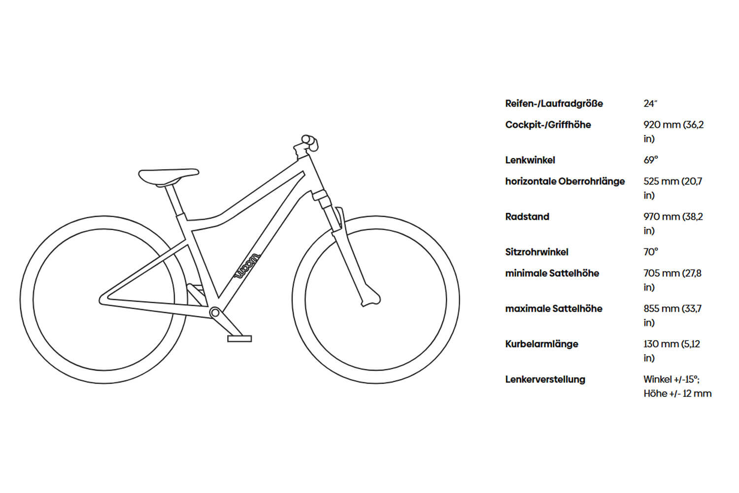 WOOM Off Air 5 Kinderfahrrad 24 Zoll  