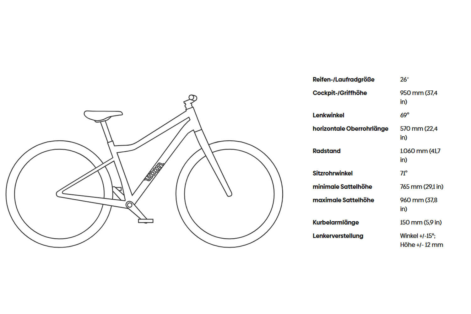 WOOM OFF 6 Kinderfahrrad 26 Zoll  