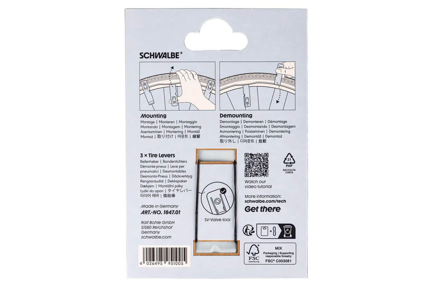 Schwalbe Reifenheber-Set 3 Stück  