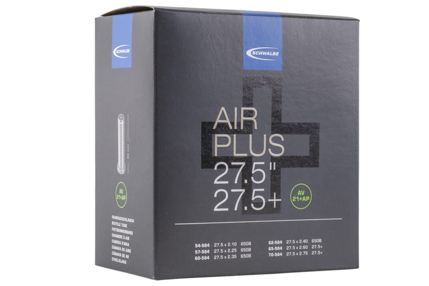 Schwalbe Air Plus Fahrradschlauch AV Ventil 26 bis 29 Zoll  