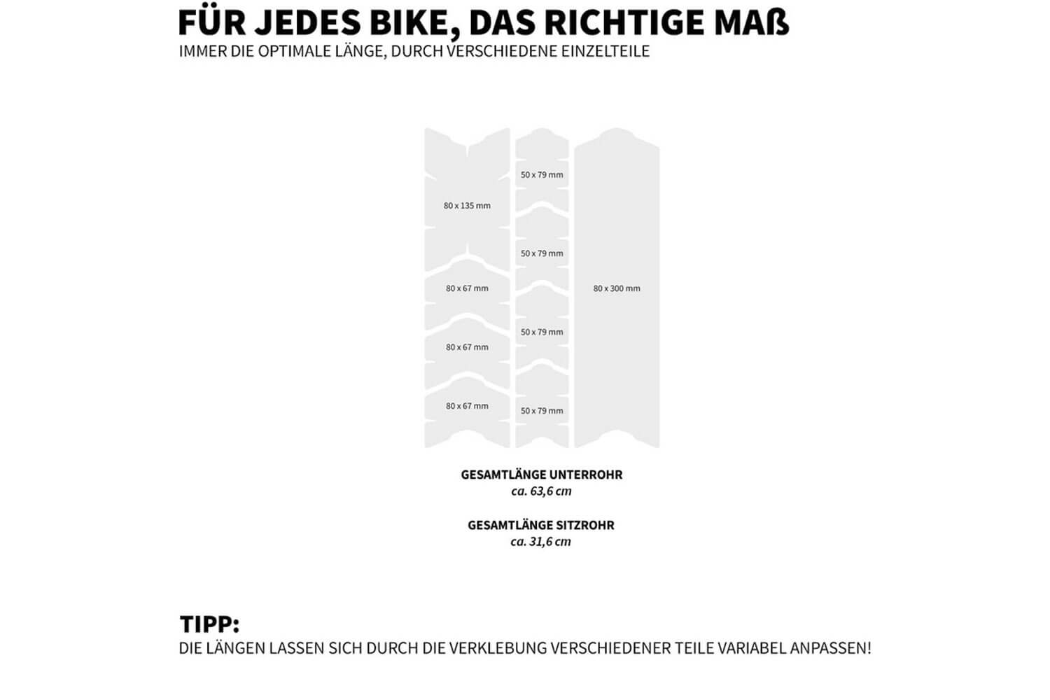 Unleazhed Unterrohr S Rahmenschutzfolie  