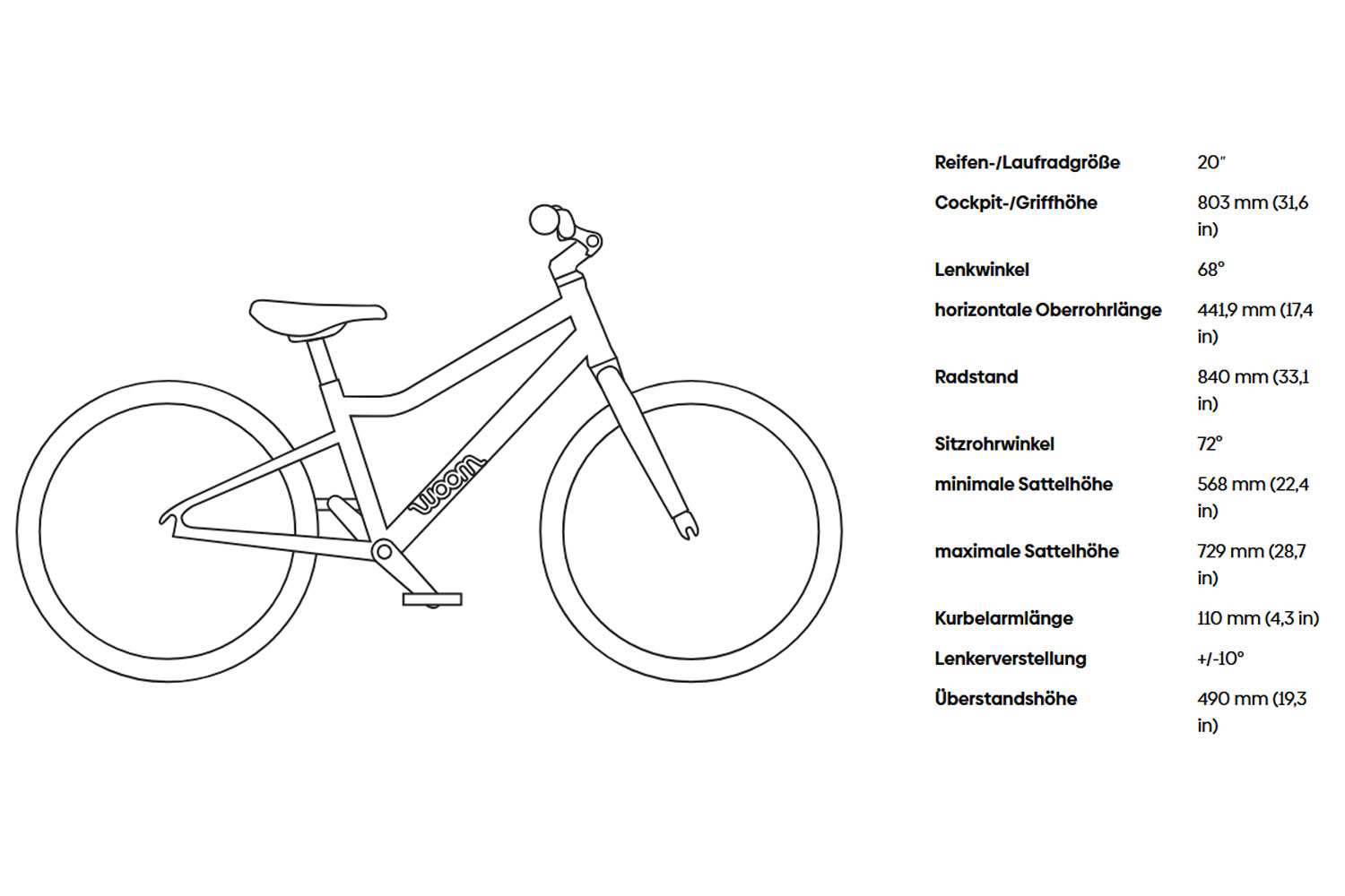 WOOM GO 4 Kinderfahrrad 20 Zoll  