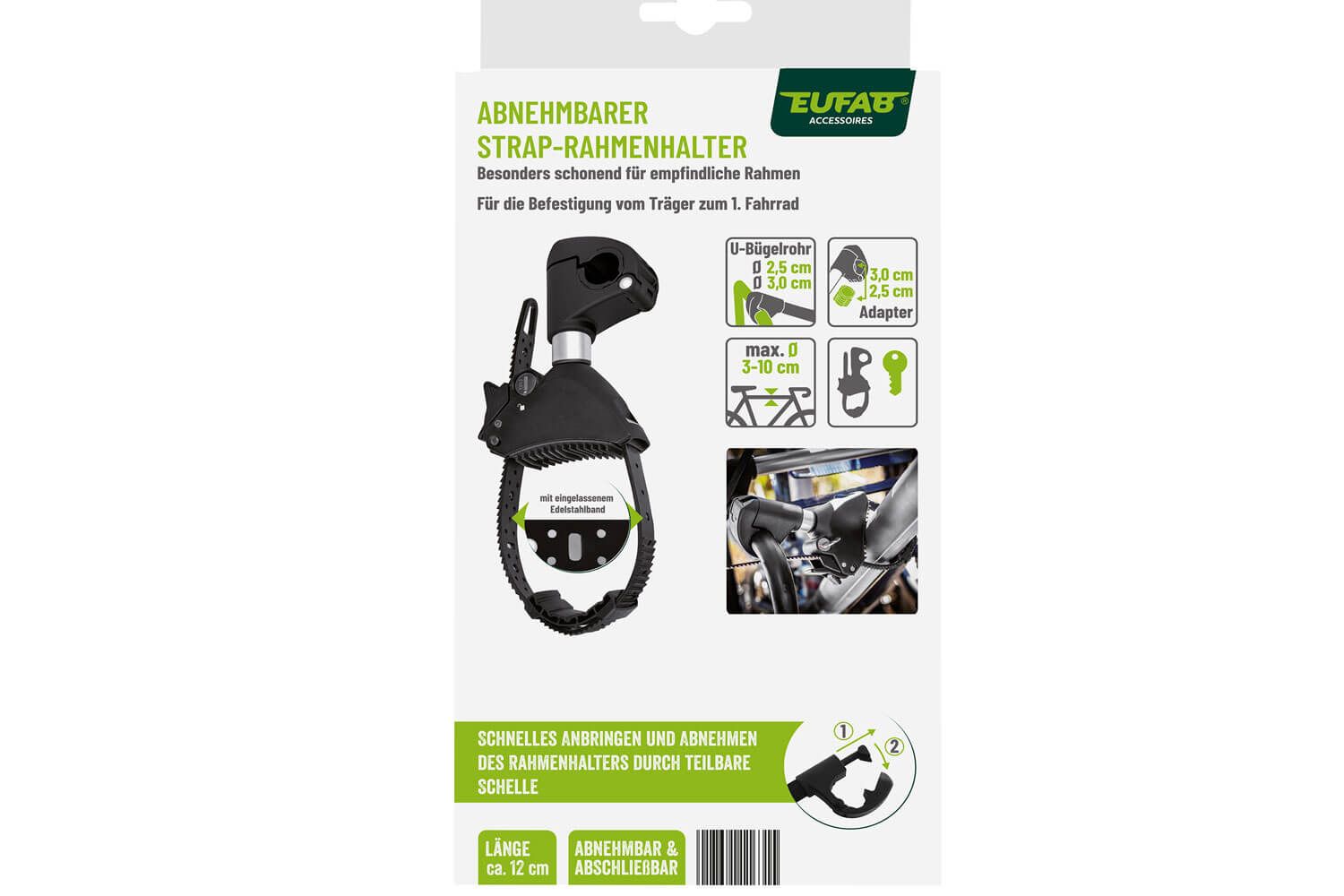 Eufab Strap Rahmenhalter kurz  